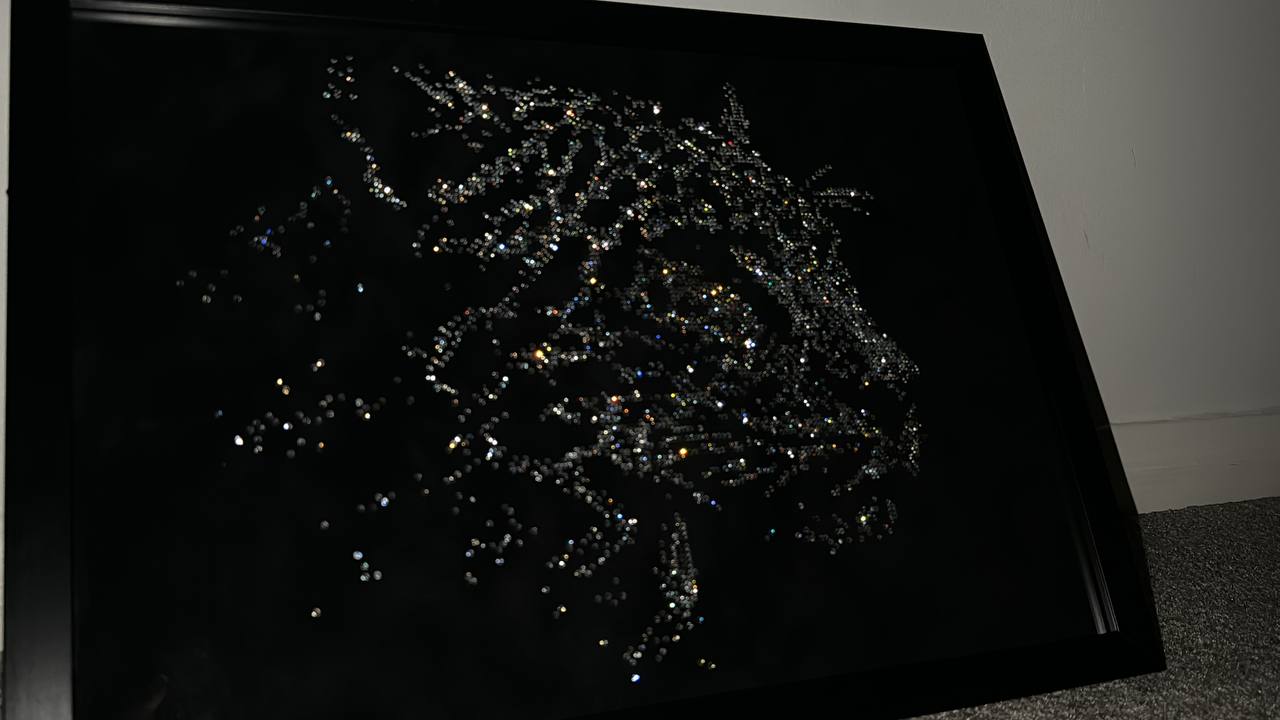 Luxury Leopard Rhinestone Wall Art | Handmade Crystal Animal Portrait