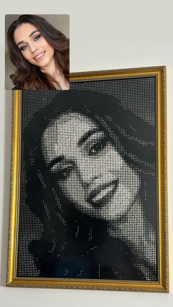 Custom Handmade Rhinestone Portraits