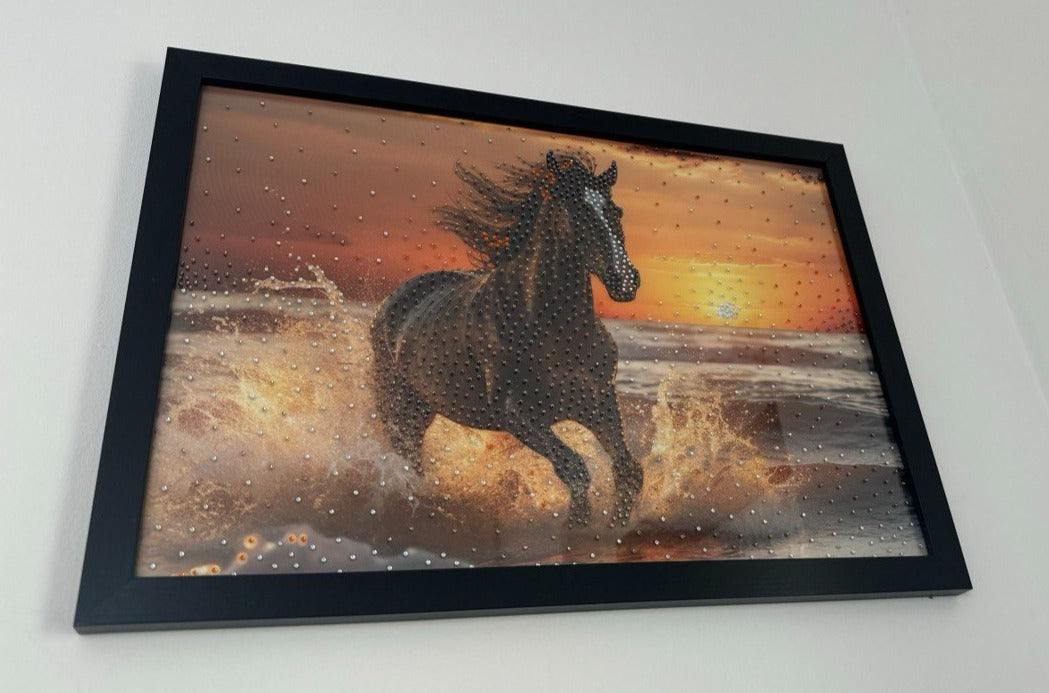 Luxury Horse Rhinestone Artwork