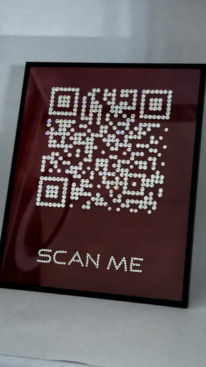 Luxury Custom Rhinestone QR Codes