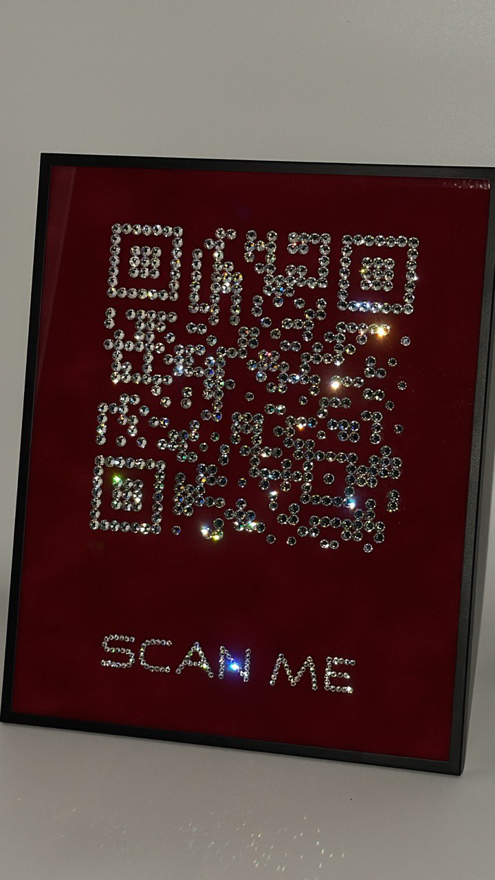 Luxury Custom Rhinestone QR Codes