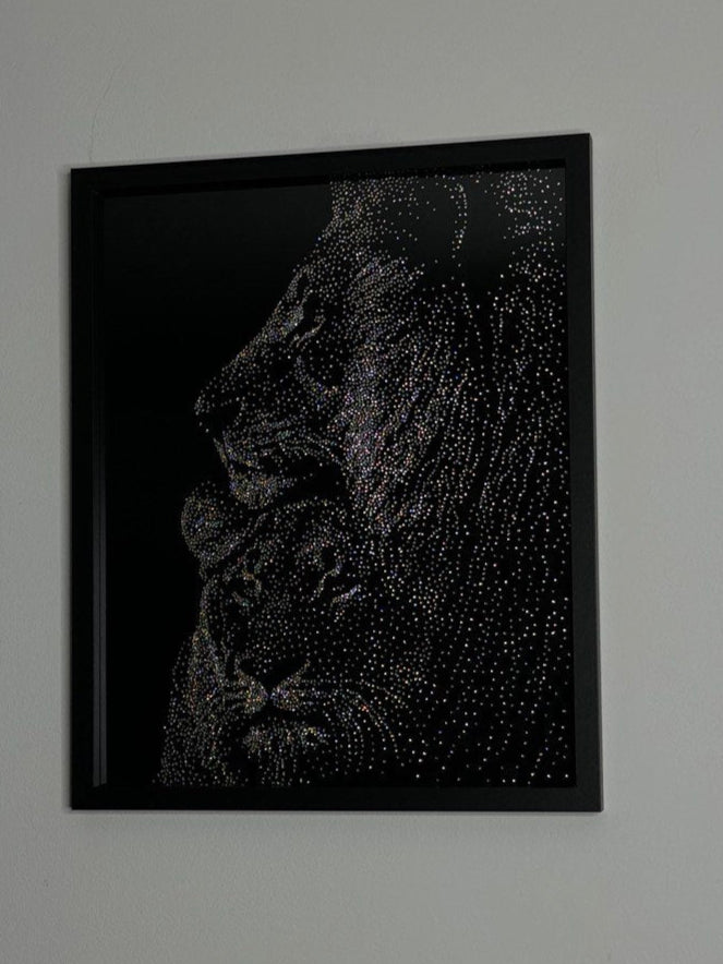 Lion & Lioness Rhinestone Artwork