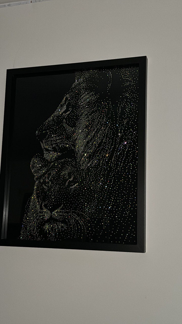 Lion & Lioness Rhinestone Artwork