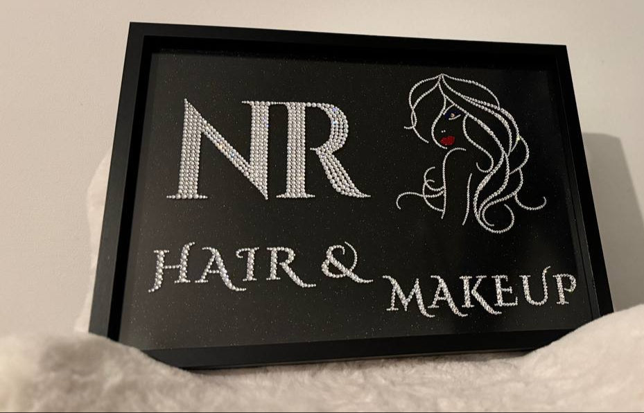 Luxury Custom Rhinestone Business Logo | Handmade Diamante Branding & Crystal Wall Art 💎