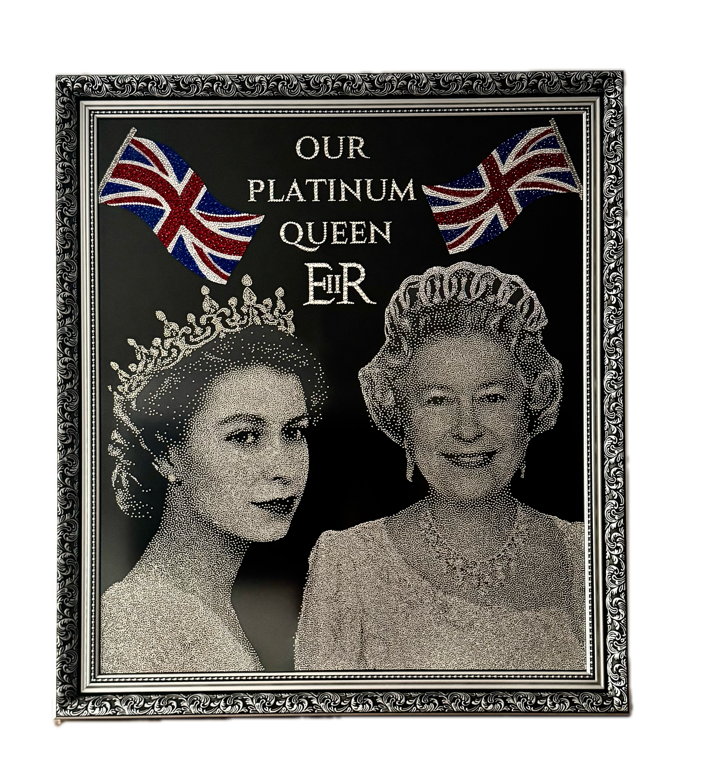 Queen Elizabeth II Rhinestone Portrait "Our Platinum Queen"