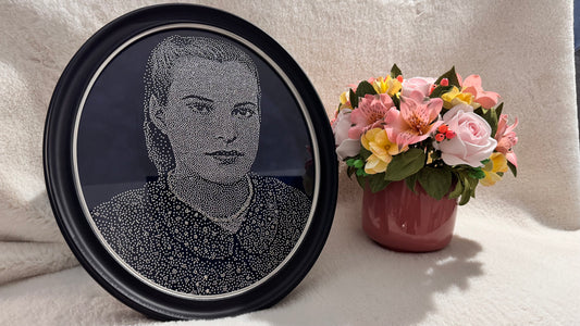Handmade Rhinestone Portrait